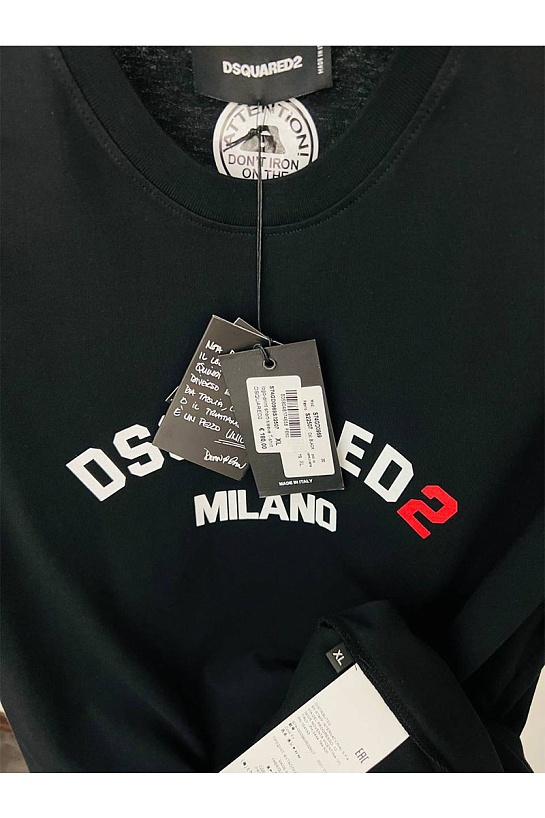 Чёрная футболка Dsquared2 Milano logo-print