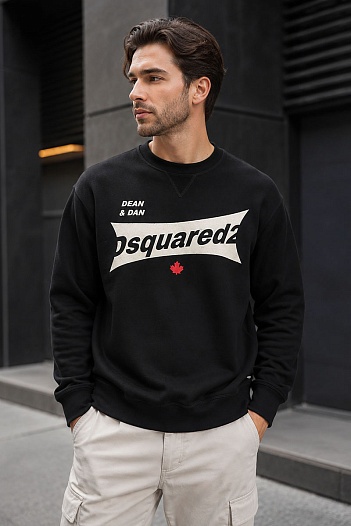 Мужской чёрный свитшот Dsquared2 cool fit   