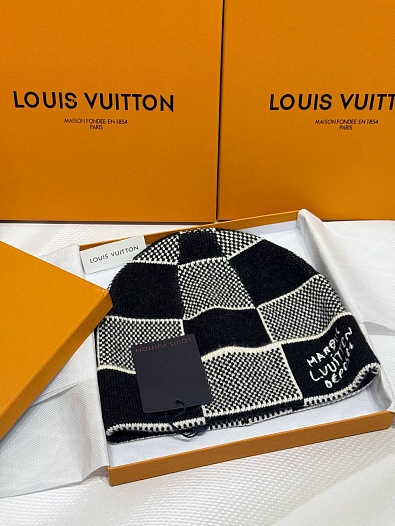 Шапка Louis Vuitton logo-embroidered - Black   