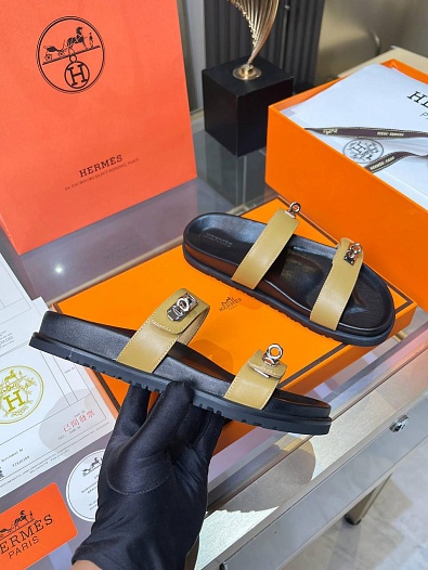 Женские шлёпанцы Hermes Chypre premium   