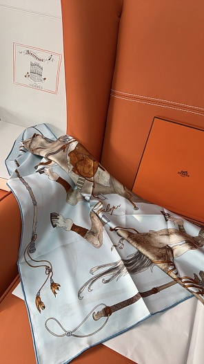 Платок Hermes Grand Galop premium 88x88 см   