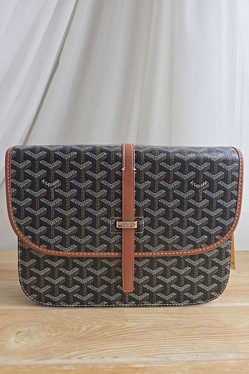 Кожаная сумка Goyard Belvedere MM 27x21 см   