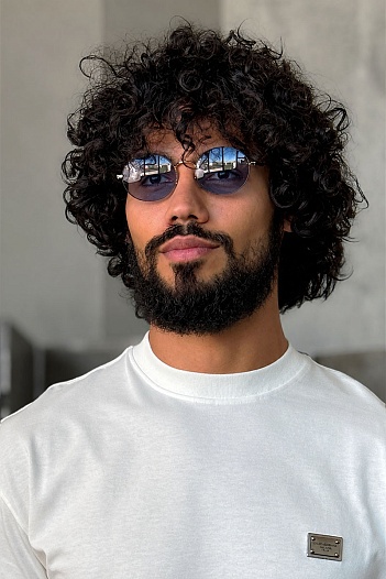 Солнцезащитные очки Ray-Ban Oval Metal - Blue   