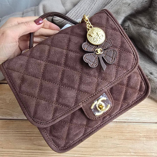 Замшевая сумка Chanel 21x19 см - Brown