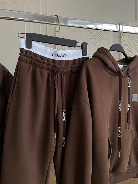 Женский костюм тройка на флисе Loewe Premium - Chocolate