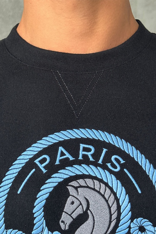 Мужской свитшот Hermes чёрного цвета