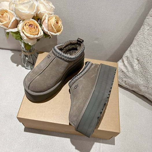 Женские замшевые ботинки UGG Tazz Platform - Brown   