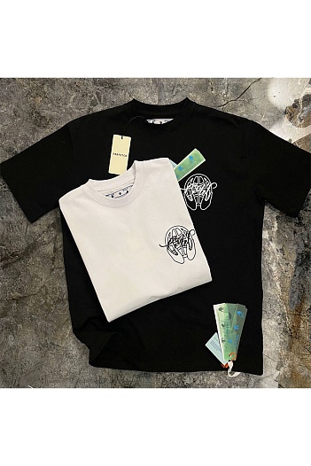 Чёрная оверсайз футболка Off-White Hand Arrow   