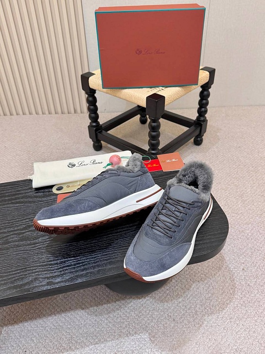 Кроссовки с мехом Loro Piana Week End Walk Evo premium
