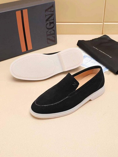 Мужские замшевые лоферы Ermenegildo Zegna   