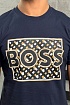 Мужская синяя футболка Hugo Boss logo-print