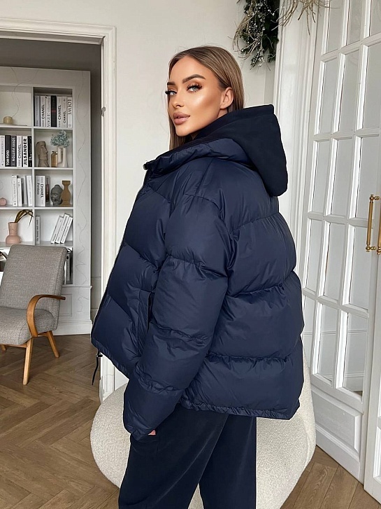 Женский костюм тройка на флисе Loewe Premium - Navy