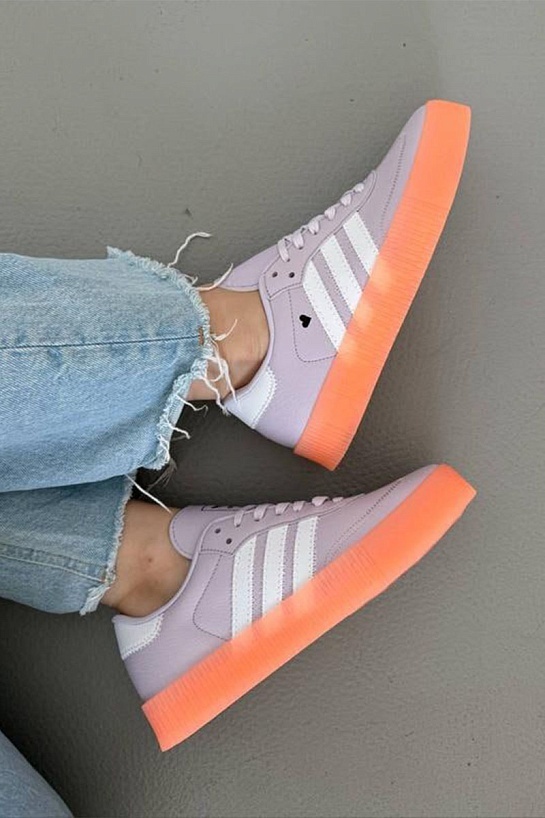 Кроссовки Adidas Samba - Purple / Orange