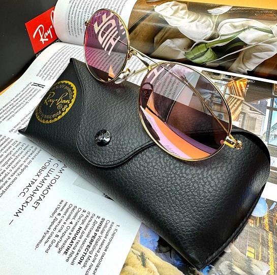 Солнцезащитные очки Ray-Ban Oval Metal - Pink Mirrored