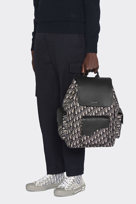 Рюкзак Dior Oblique Jacquard Saddle 40x28 см (2 расцветки)