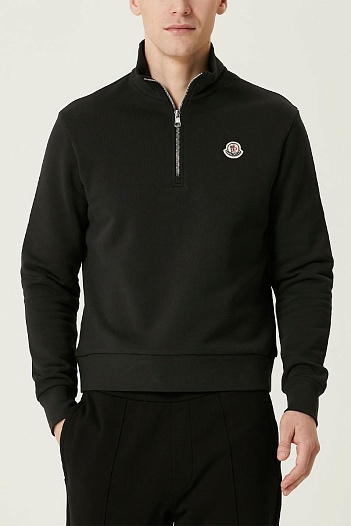 Мужской джемпер Moncler logo-patch - Black   