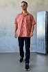 Мужская красная рубашка Dolce & Gabbana floral-print