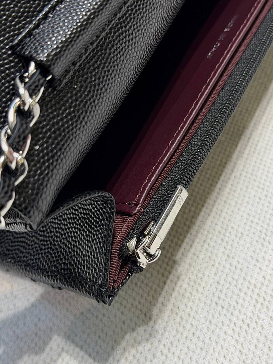 Кожаная сумка Chanel Wallet on Chain premium 19x12x4 см