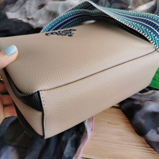 Кожаная сумка Prada 24x16 см - Brown   