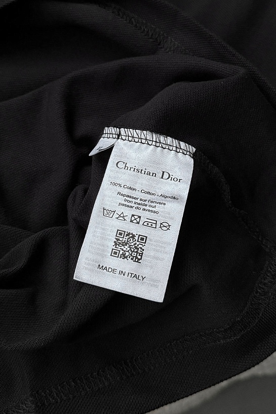 Классическое чёрное поло Dior CD Icon
