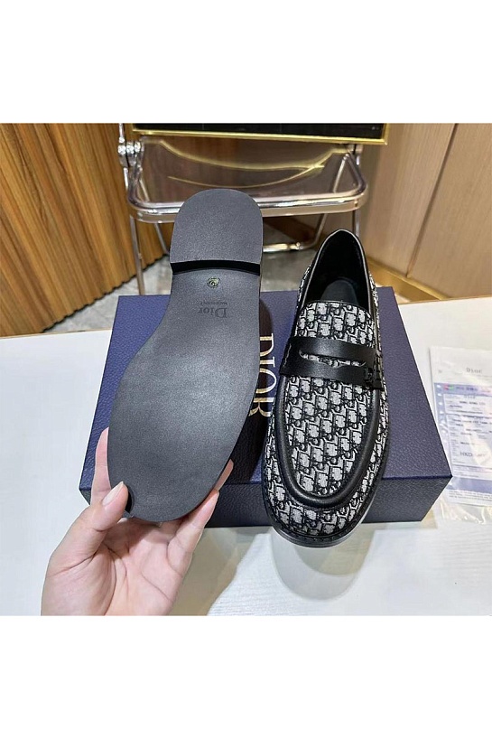 Мужские лоферы Dior Granville Oblique Jacquard