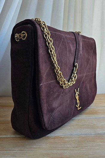Женская замшевая сумка Yves Saint Laurent 45x32 см   