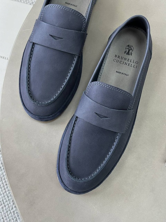 Мужские кожаные лоферы Brunello Cucinelli Premium