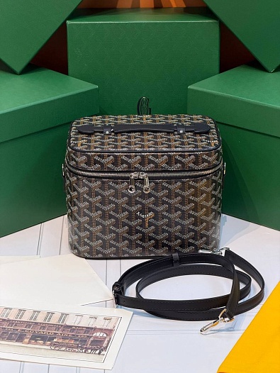 Кожаная сумка Goyard Muse Vanity Case ​premium 20x16x14 см   