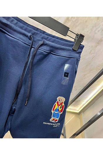 Мужские синие штаны Polo Ralph Lauren logo-embroidered   