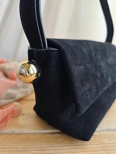 Замшевая сумка Jacquemus The Rond Carre 26x16 см   