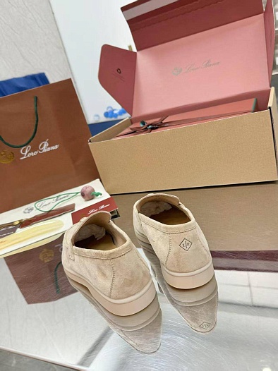 Женские замшевые лоферы Loro Piana Summer Charms Walk premium   