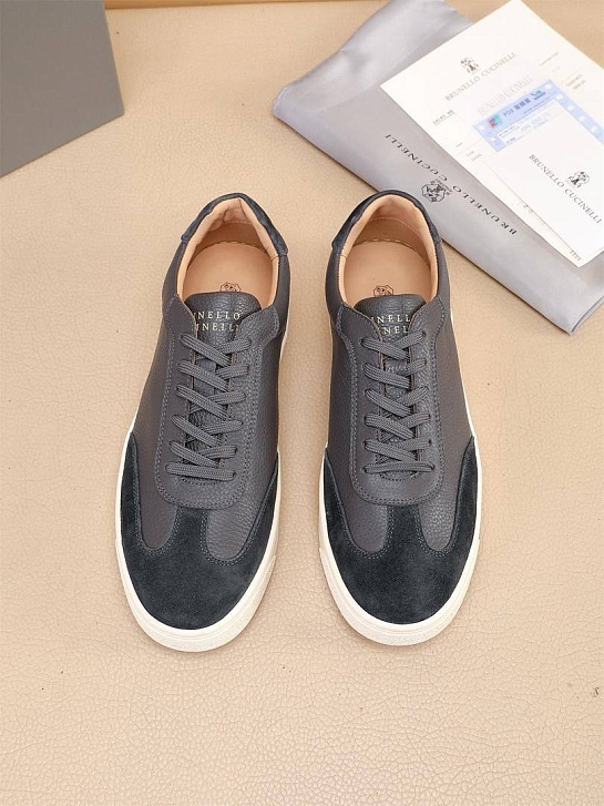 Комбинированные кроссовки Brunello Cucinelli low-top - Grey
