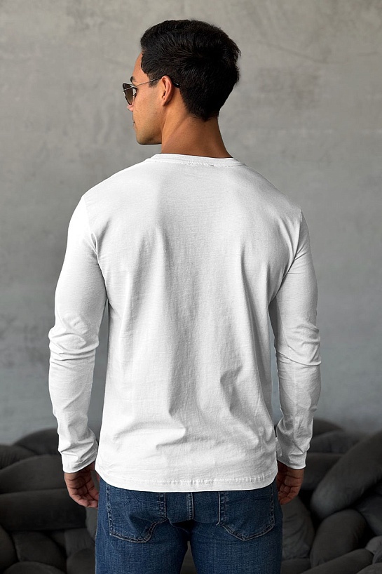 Мужской лонгслив Polo Ralph Lauren "Bear" - White