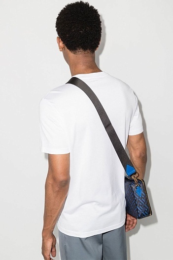 Мужская белая футболка Versace logo-print Medusa   