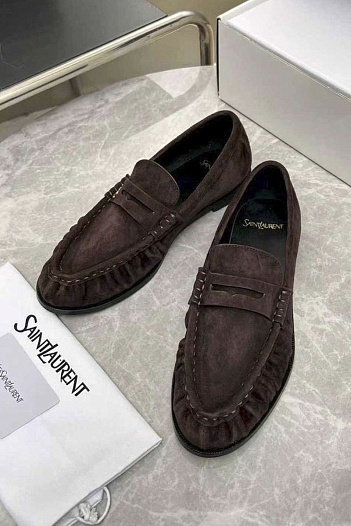 Женские замшевые лоферы Yves Saint Laurent premium premium   