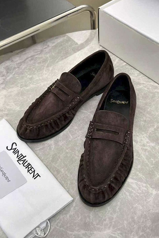 Женские замшевые лоферы Yves Saint Laurent premium