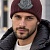 Мужская шапка бордового цвета Moncler logo-patch