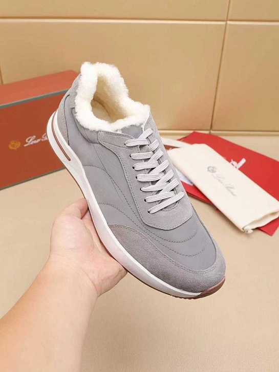 Кроссовки с мехом Loro Piana Week End Walk Evo