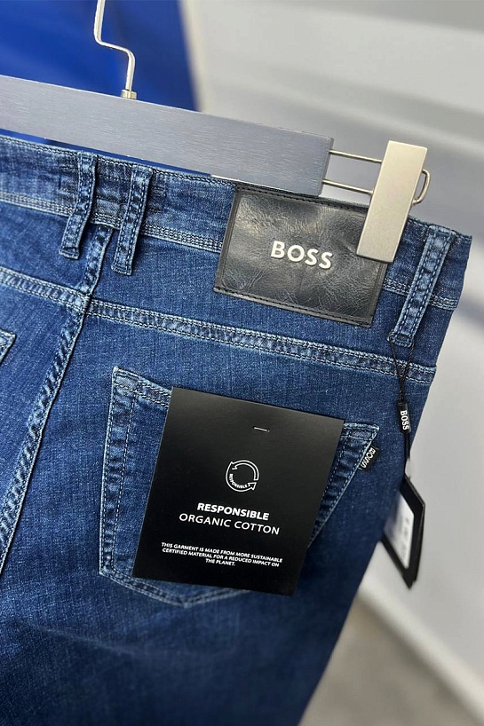 Мужские джинсы синего цвета Hugo Boss regular fit