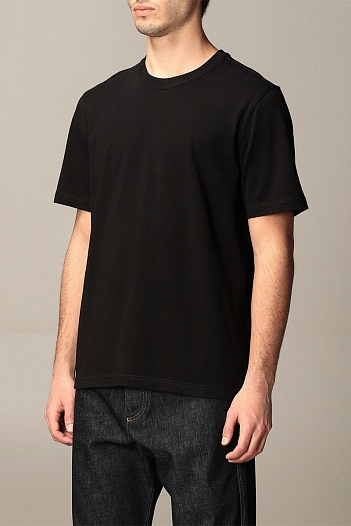 Чёрная оверсайз футболка Bottega Veneta basic   