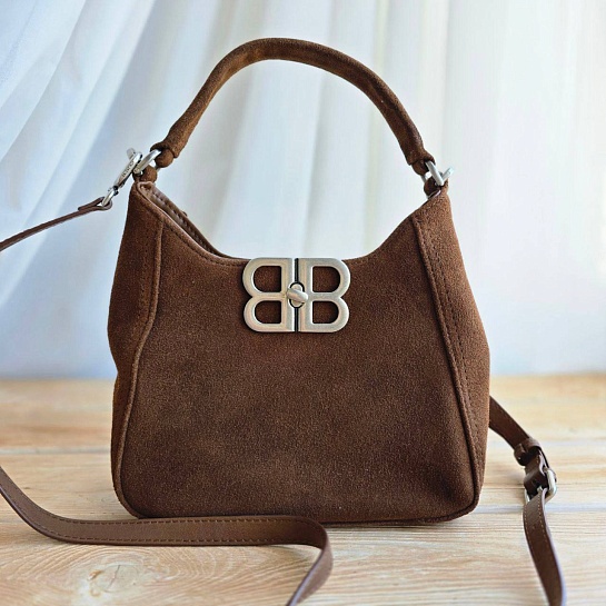 Женская замшевая сумка Balenciaga 23x16 см