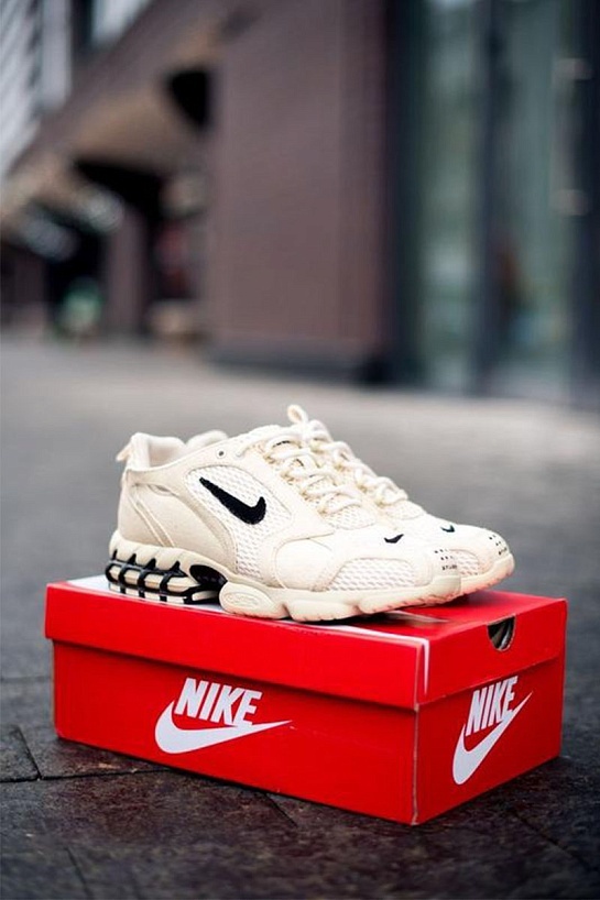 Кроссовки Stussy x Nike Zoom Spiridon Cage 2 Fossil
