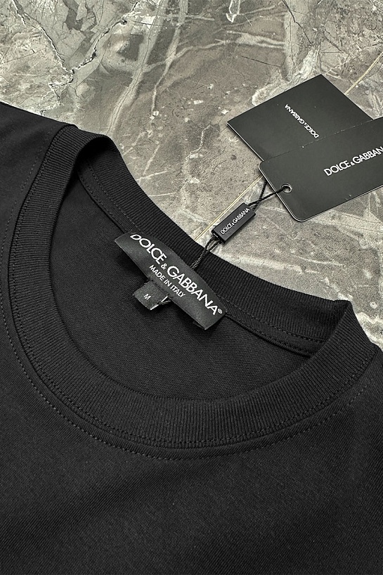 Футболка чёрного цвета Dolce & Gabbana bee and crown