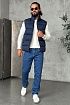 Двусторонний жилет синего цвета Louis Vuitton