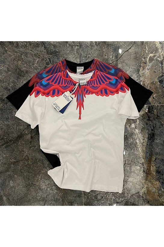 Белая футболка Marcelo Burlon County of Milan Curves Wings