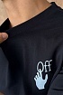 Чёрная оверсайз футболка Off-White Bubble Arrows