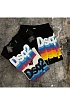 Чёрные мужские шорты Dsquared2 logo-print