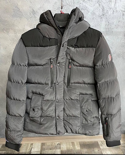 Утеплённая тёмно-серая куртка Moncler Grenoble   