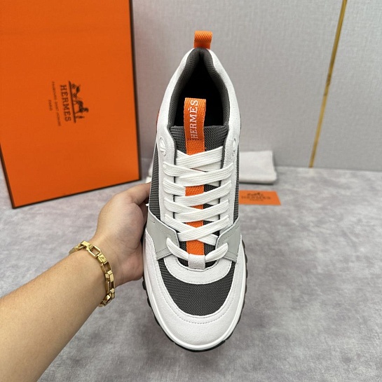 Мужские кроссовки Hermes Leader - White