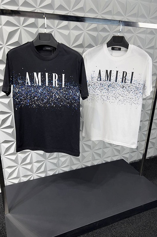 Оверсайз футболка Amiri "Paint Splatter" - Black